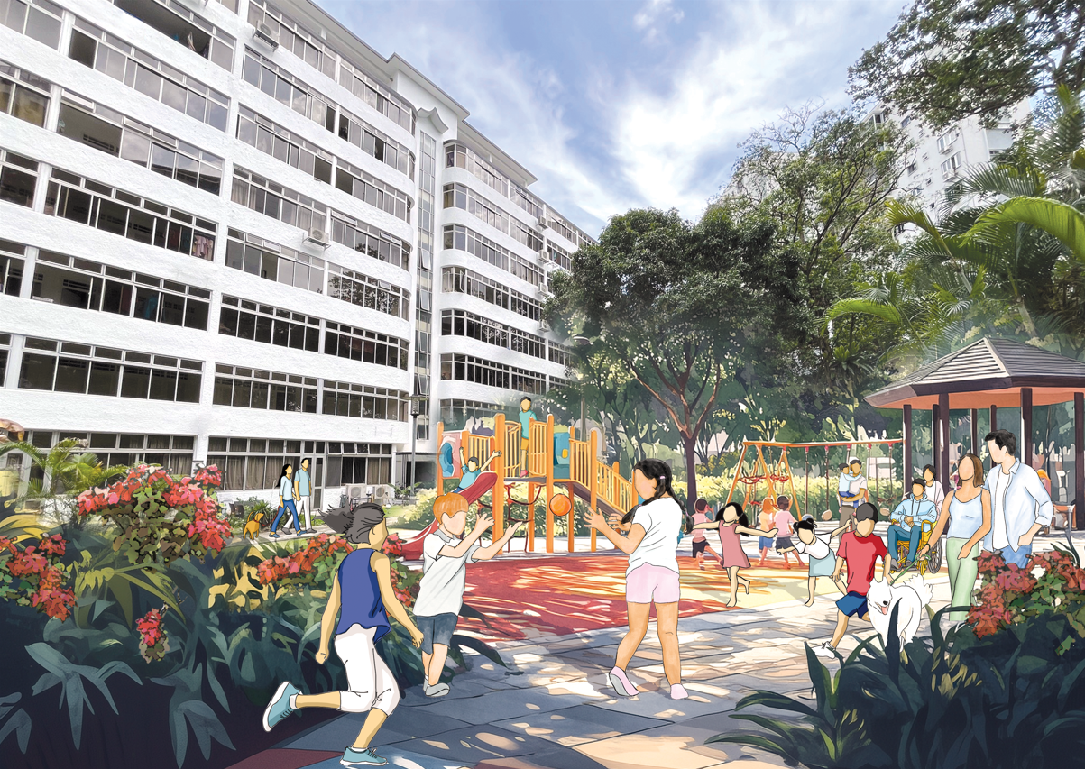 Artist impression of future parks at Newton